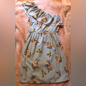 Simons / Twik - one shoulder floral dress with pockets